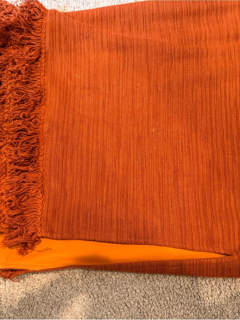 Saylor Two-Piece Rust Fringe Crop Top & Skirt Set - Picture 5 of 5